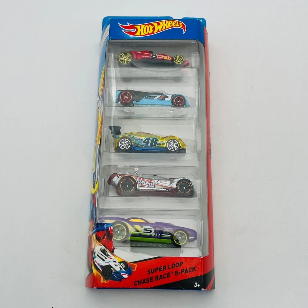 Hot Wheels Super Loop Chase Race 5-Pack Honda Racer Synkro Gearonimo BFB33 2014